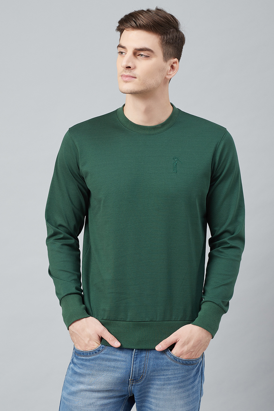 Solid Round Neck Sweatshirt – Fahrenheit