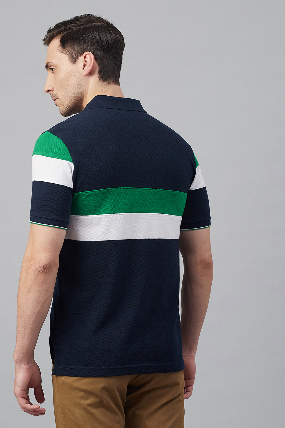 Chest Stripe Colourblock Polo Shirt – Fahrenheit