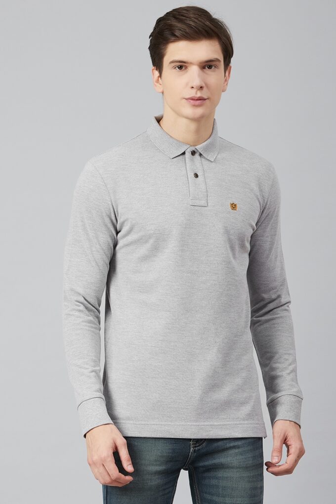 Fahrenheit Solid Pique Polo Grey