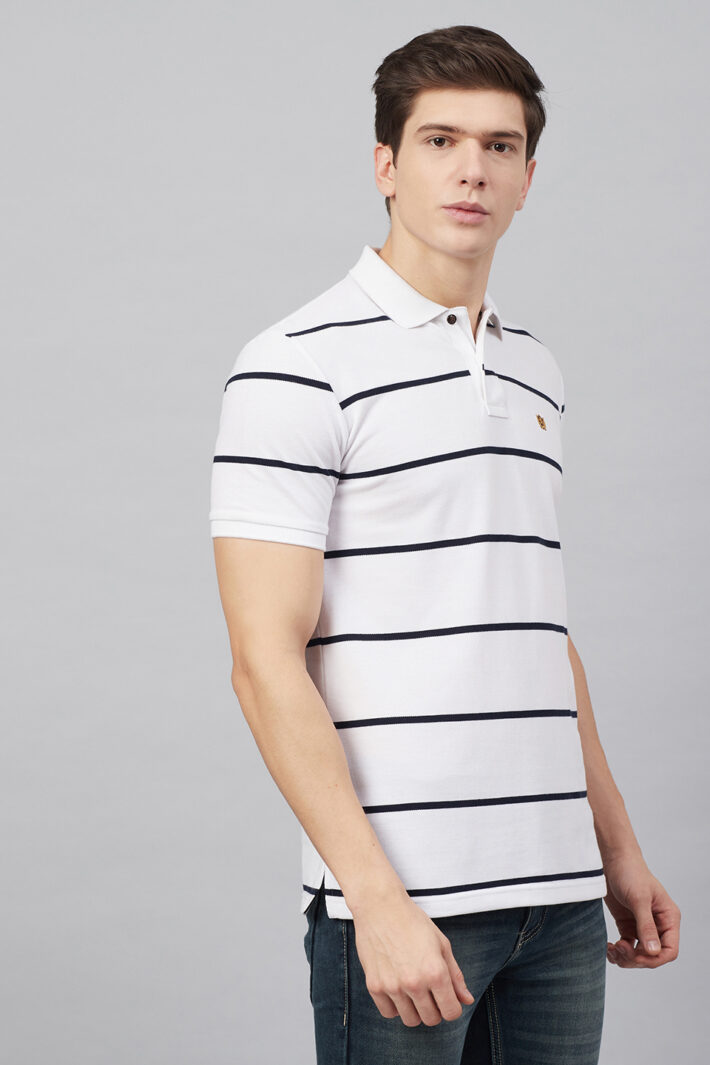 Pique Striped Polo Shirt – Fahrenheit