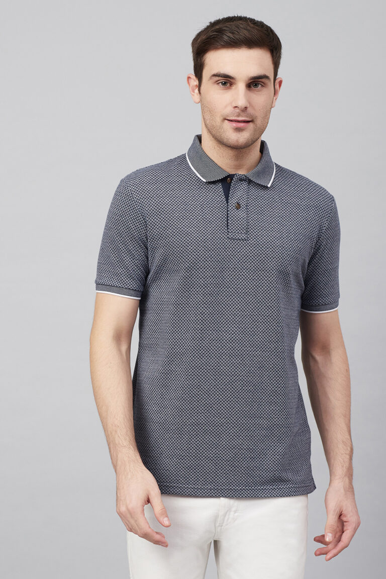 Jacquard Texture Polo Shirt – Fahrenheit