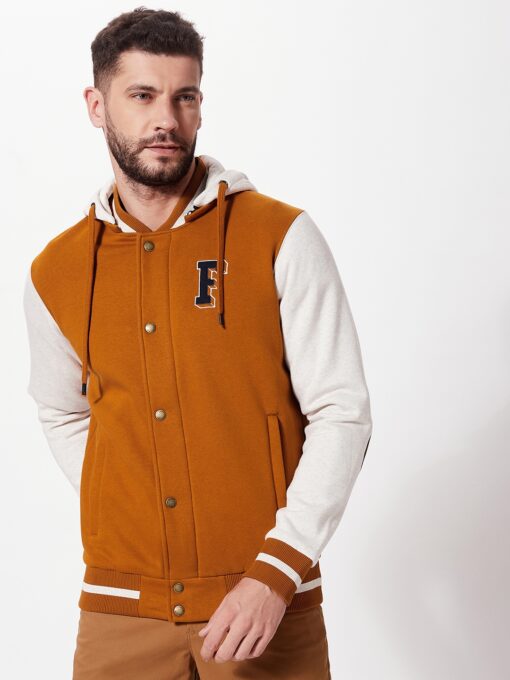 Buy BOSS Button-Down Varsity Jacket with Brand Applique | Blue Color Men |  AJIO LUXE