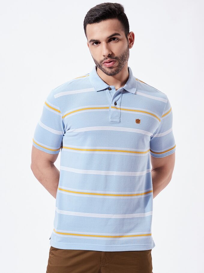 Stripe Pique Polo - XL