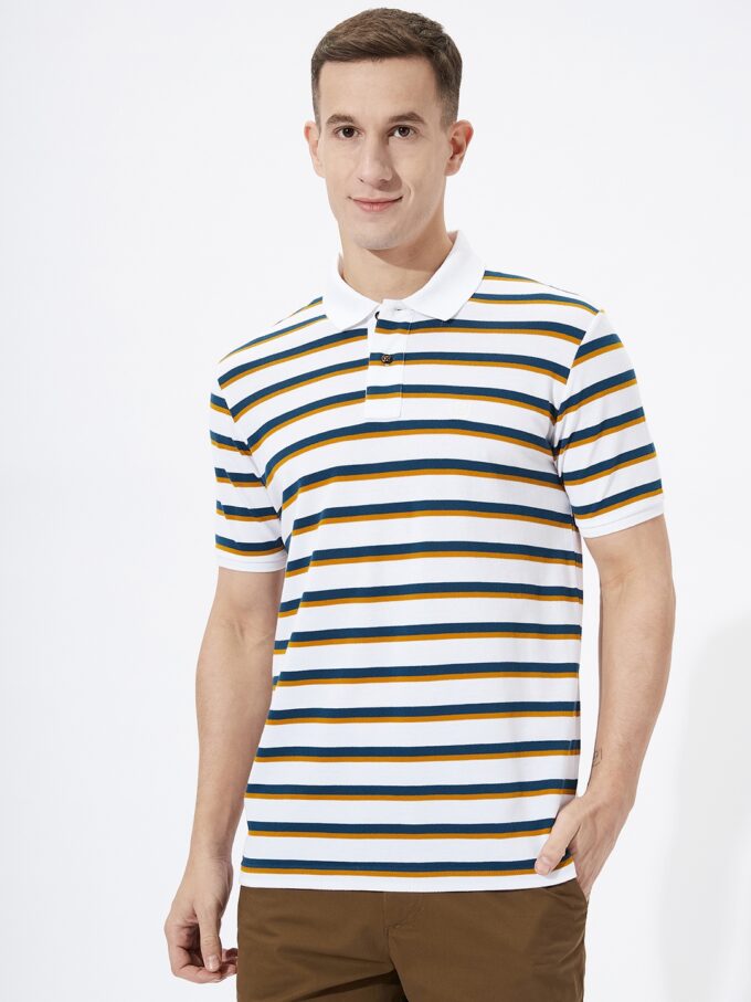 Stripe Pique Polo - 5XL