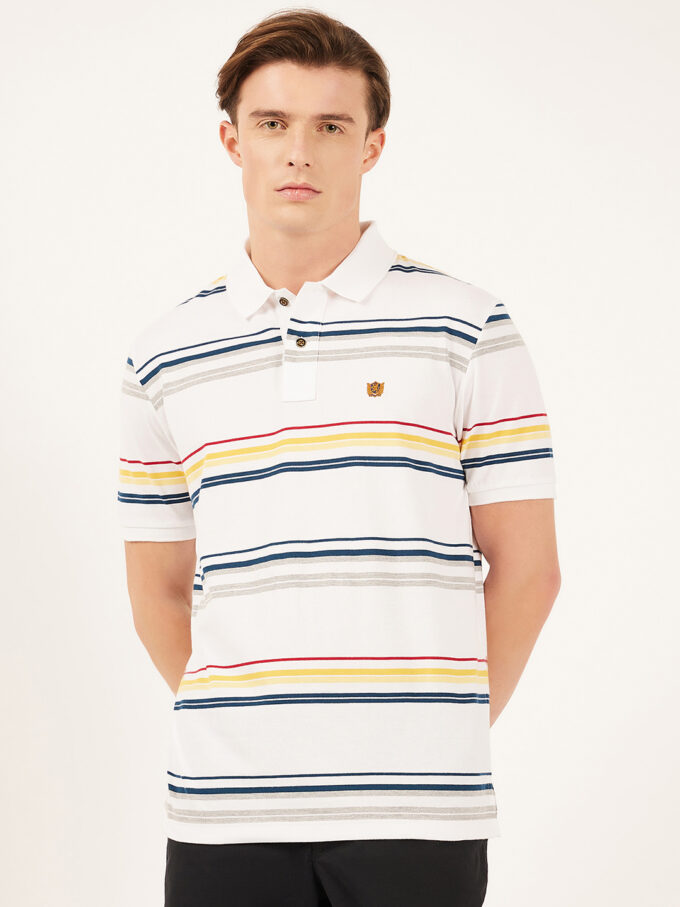 Jersey Stripe Polo - L