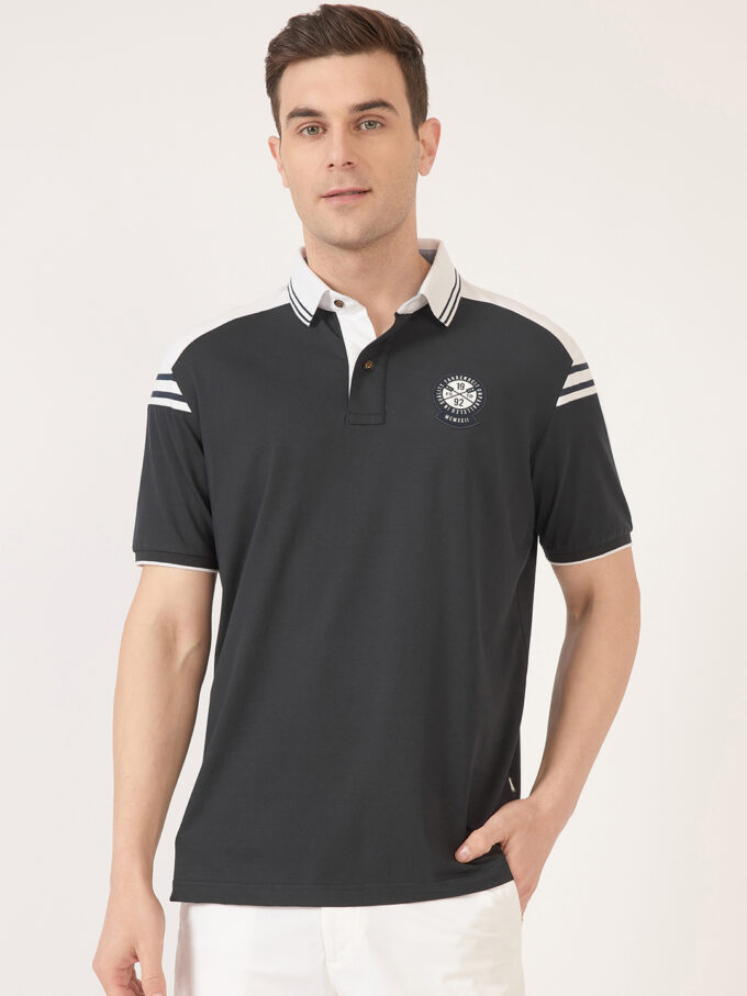 Lycra Colour-Block Polo - XL