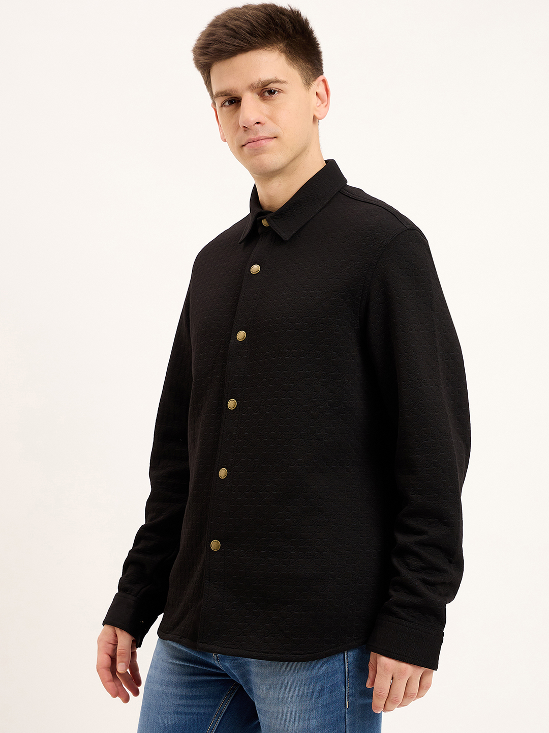 Textured Solid Shacket - Image 3