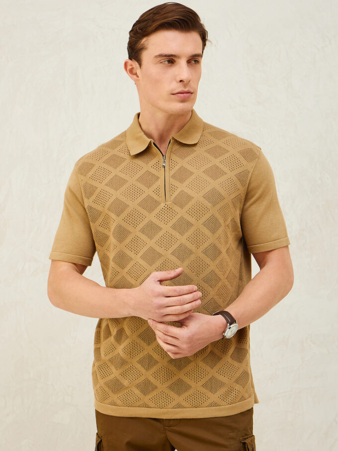 Flatknit Half Zip Polo - 2XL