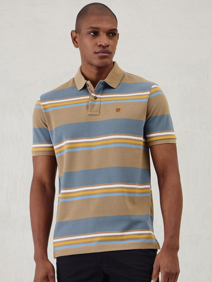 Bold Stripe Pattern Polo - L