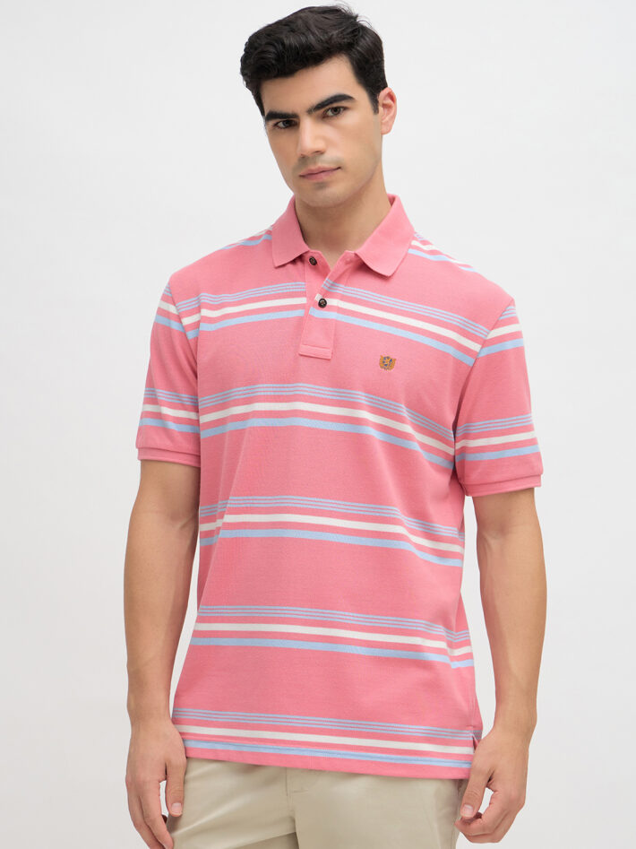 Stripe Pique Polo