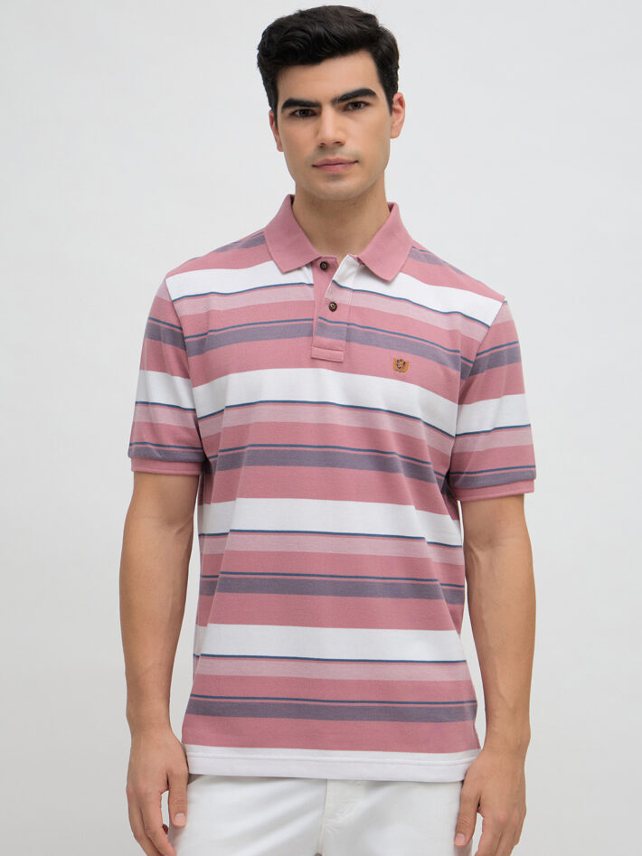 Stripe Pique Polo
