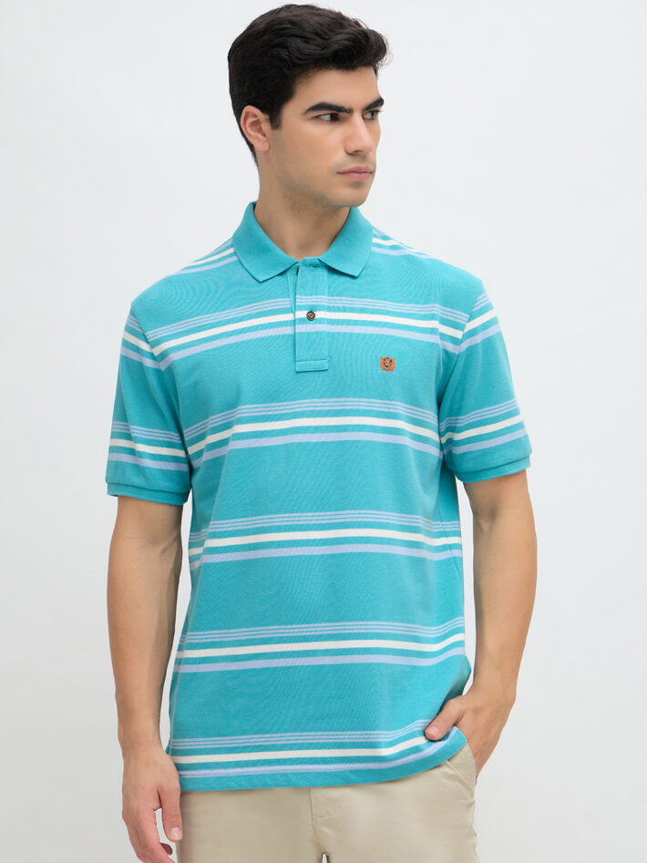 Stripe Pique Polo