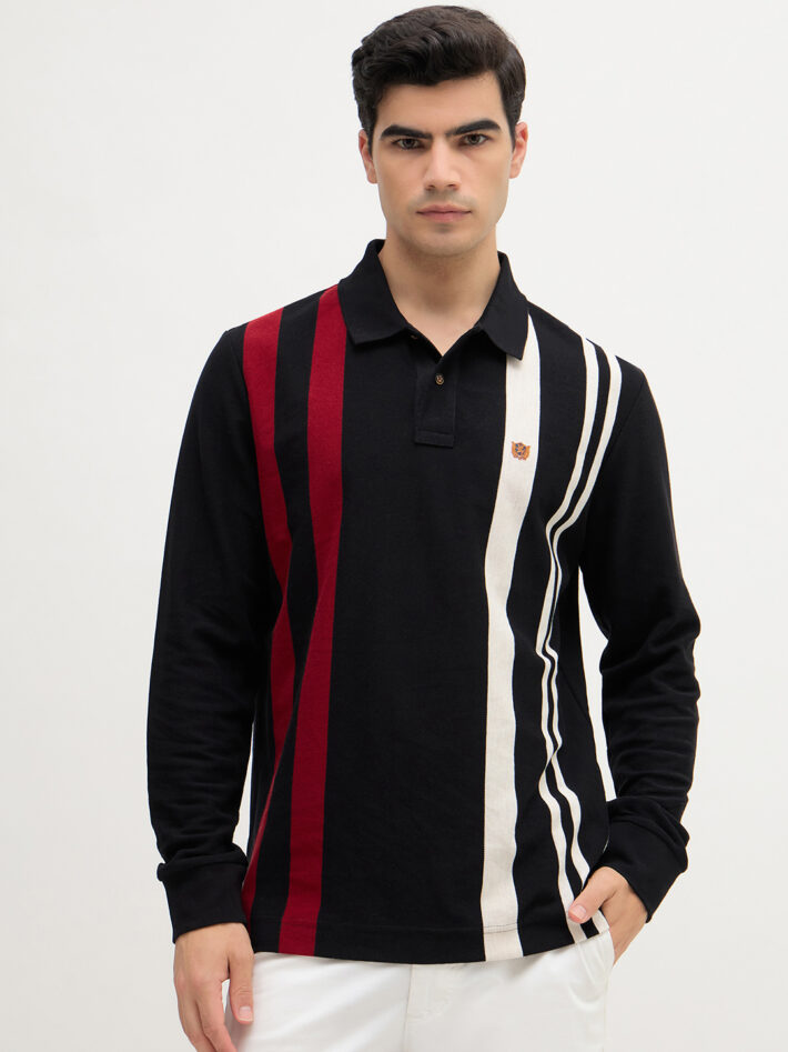 Vertical Stripe Polo