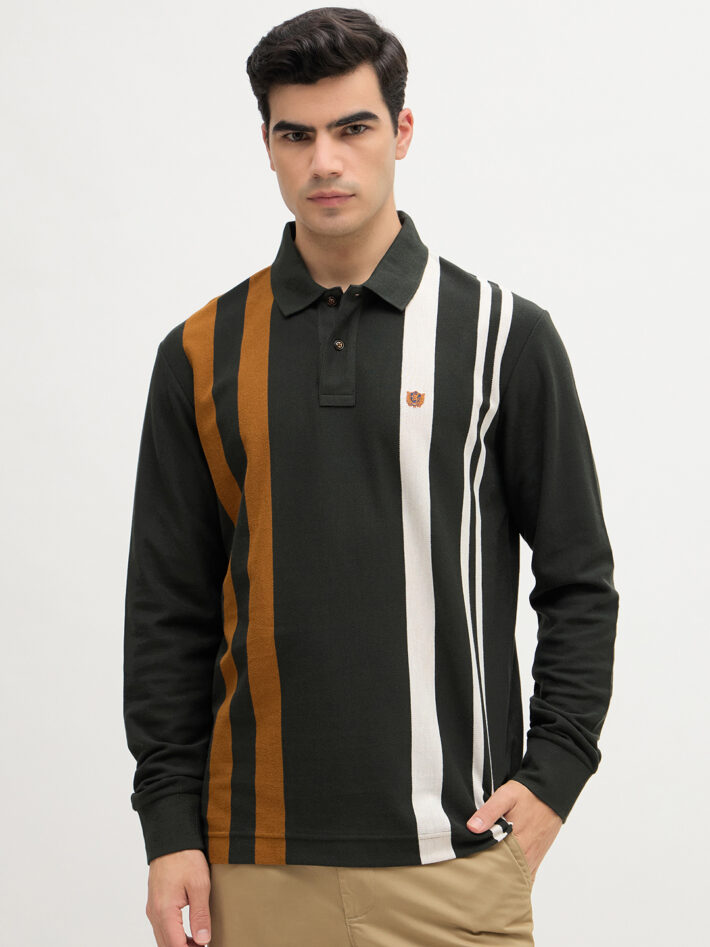 Vertical Stripe Polo