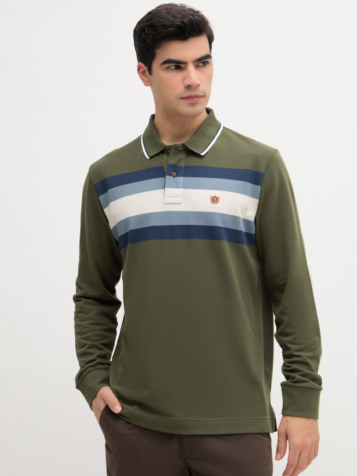 Horizontal Striped Polo