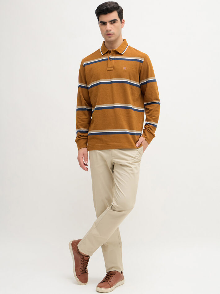 Waffle Knit Stripe Polo - Image 2