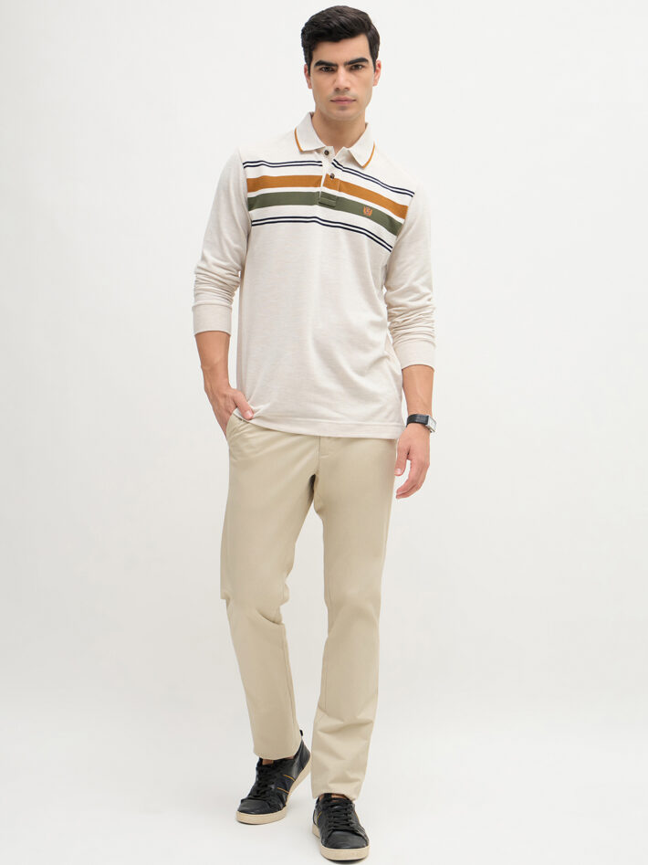 Chest Stripe Pique Polo - Image 6