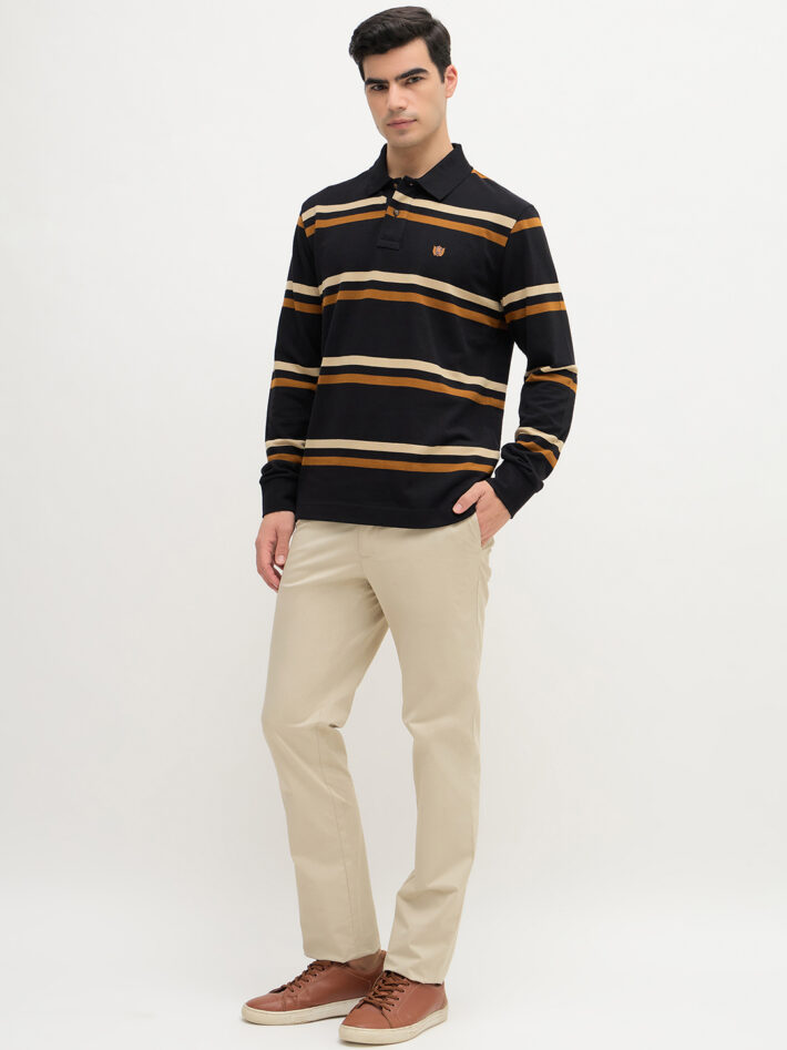 Horizontal Striped Polo Shirt - Image 2