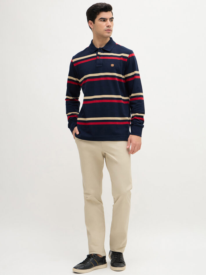 Horizontal Striped Polo Shirt - Image 2