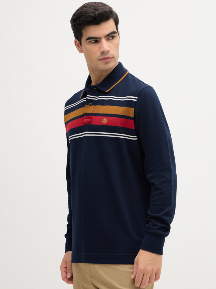 Chest Stripe Pique Polo - Image 2
