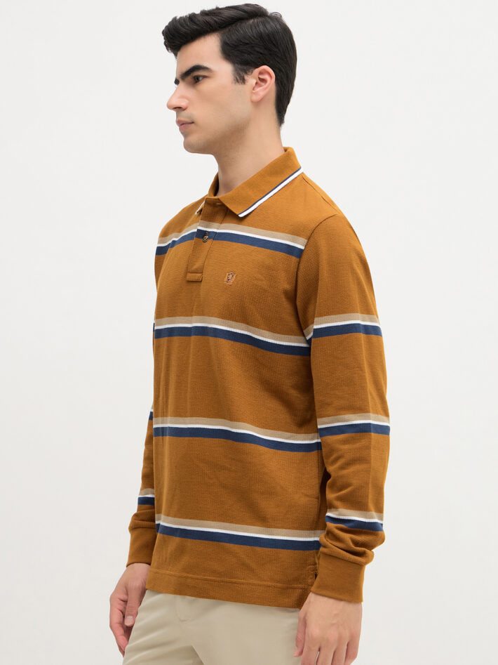 Waffle Knit Stripe Polo - Image 3