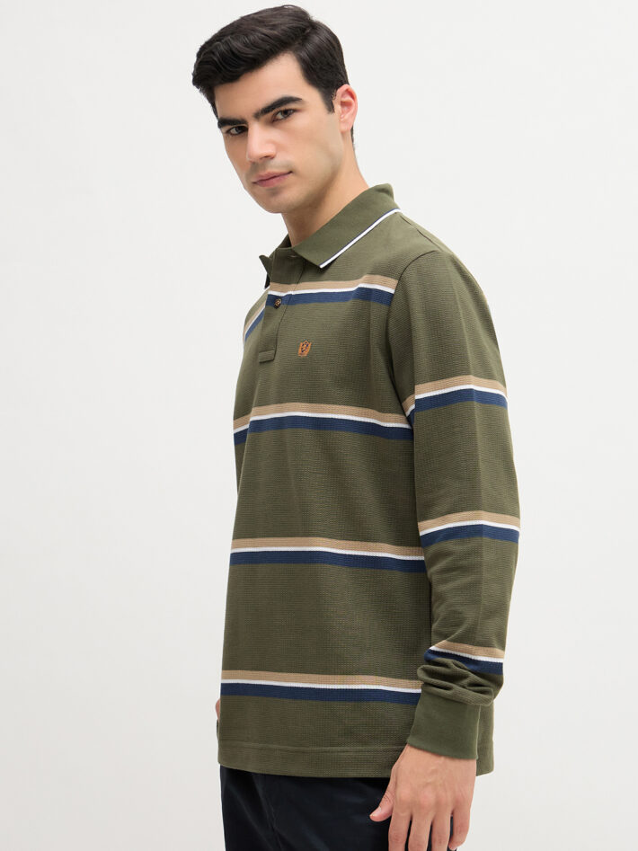 Waffle Knit Stripe Po - Image 3