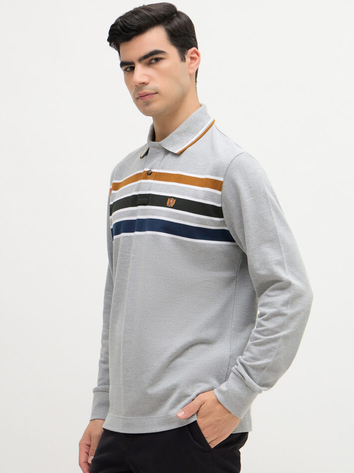 Pique Chest Stripe Polo - Image 2
