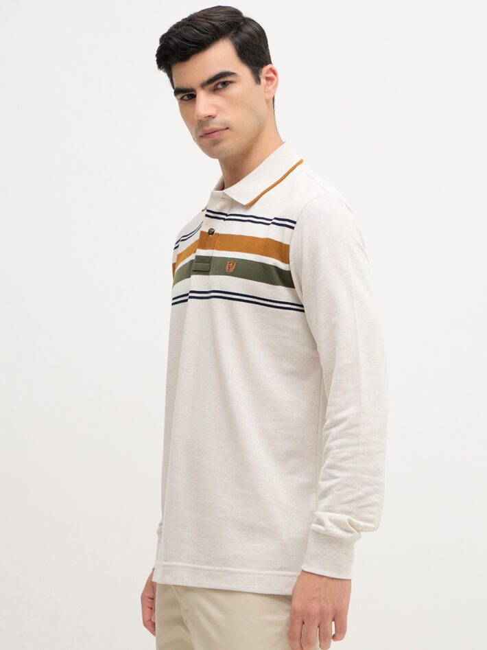 Chest Stripe Pique Polo - Image 2
