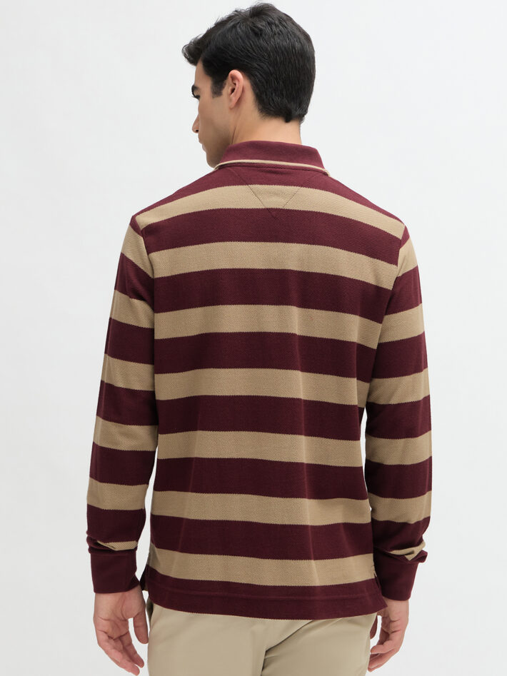 Textured Knit Stripe Polo - Image 4