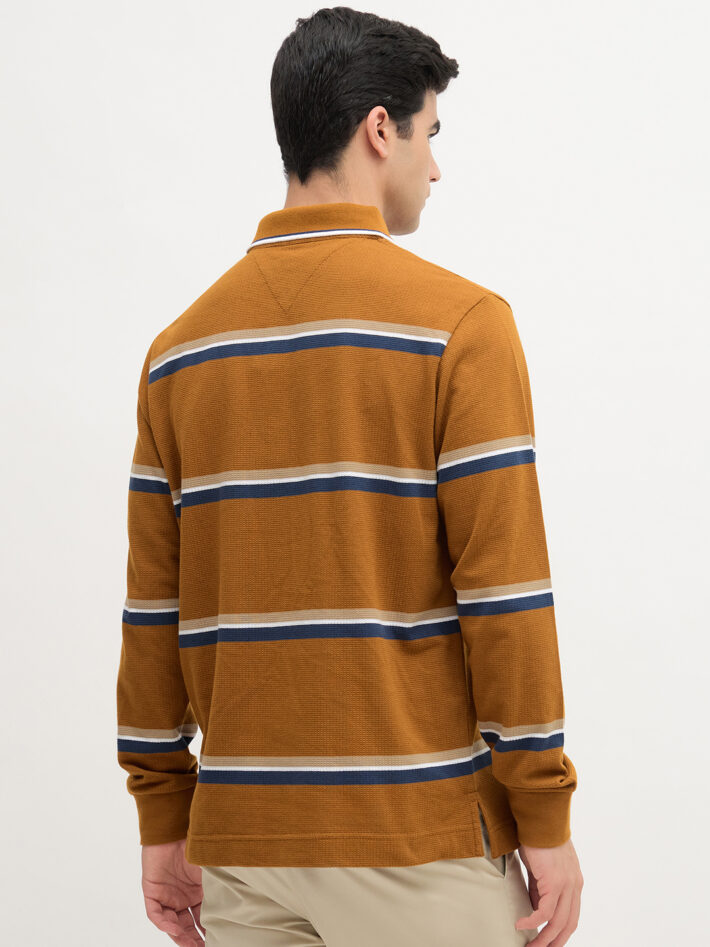 Waffle Knit Stripe Polo - Image 4