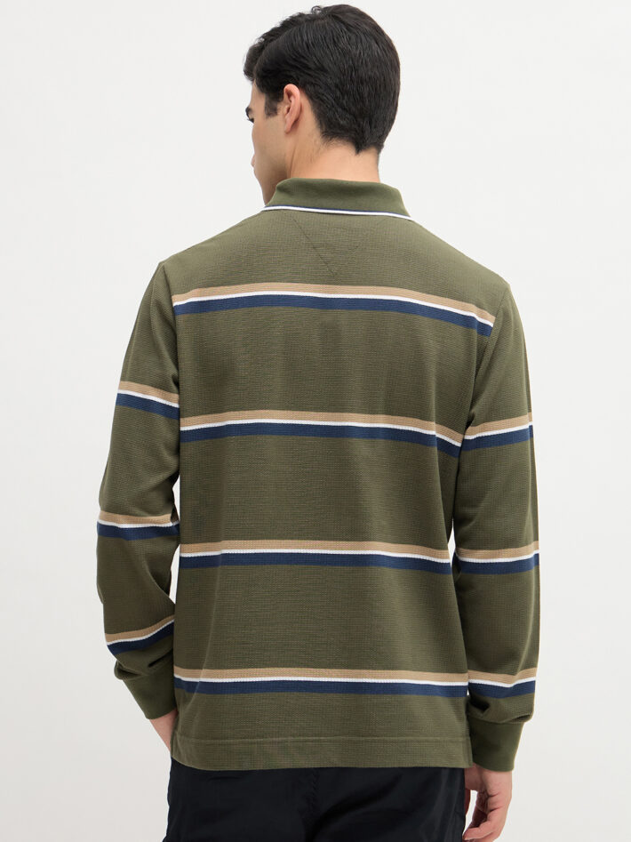 Waffle Knit Stripe Po - Image 4