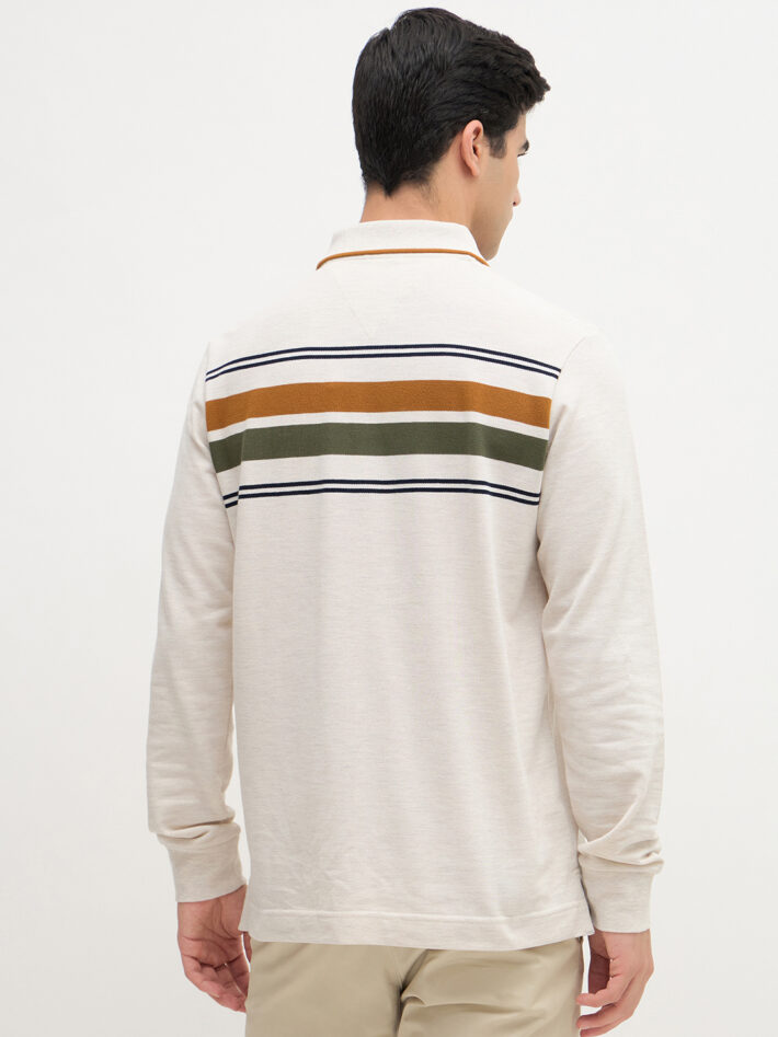 Chest Stripe Pique Polo - Image 3