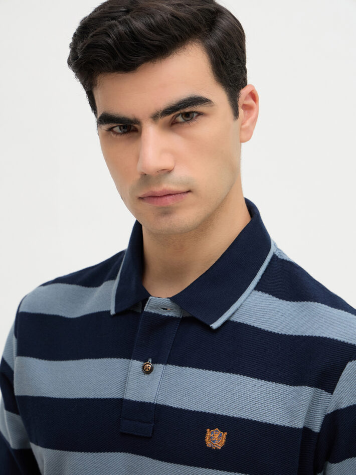 Textured Knit Stripe Polo - Image 5