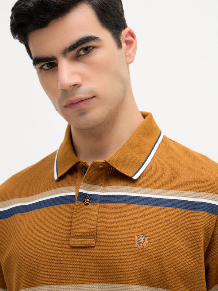Waffle Knit Stripe Polo - Image 5