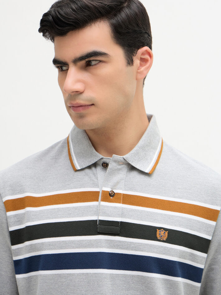 Pique Chest Stripe Polo - Image 4