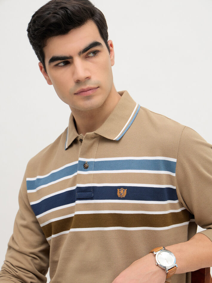 Pique Chest Stripe Polo - Image 5