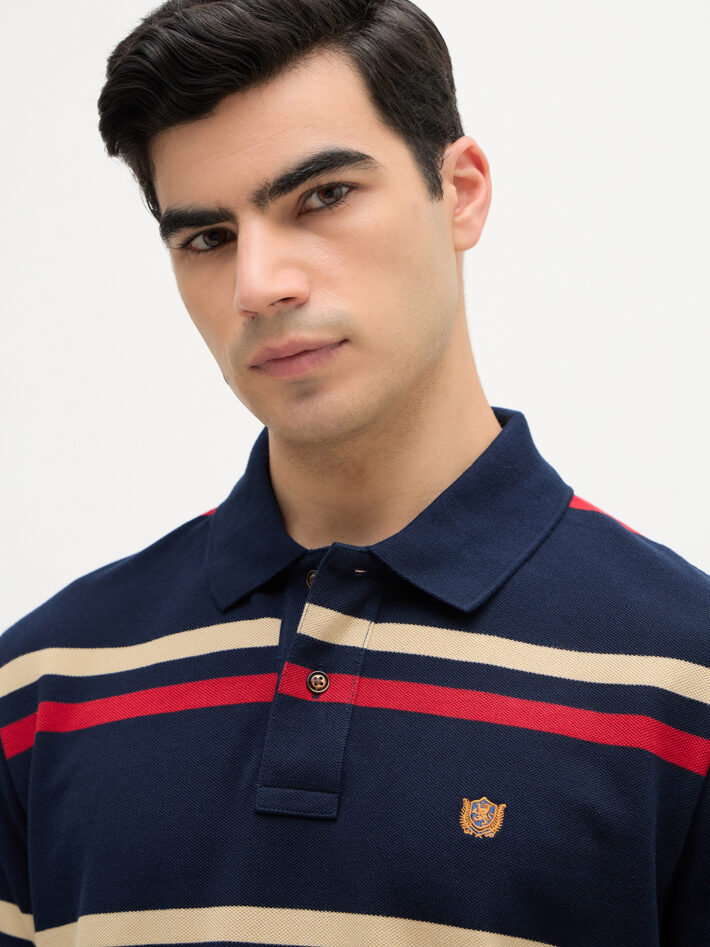 Horizontal Striped Polo Shirt - Image 5