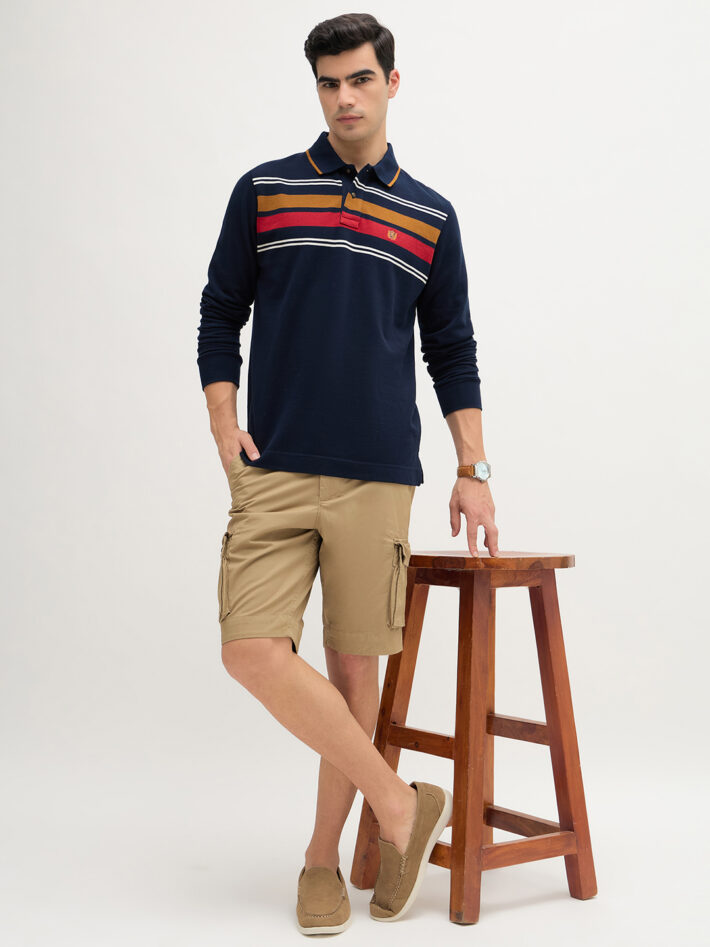 Chest Stripe Pique Polo - Image 4