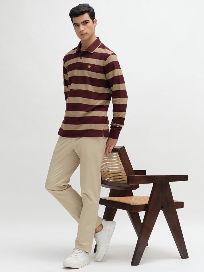 Textured Knit Stripe Polo - Image 6