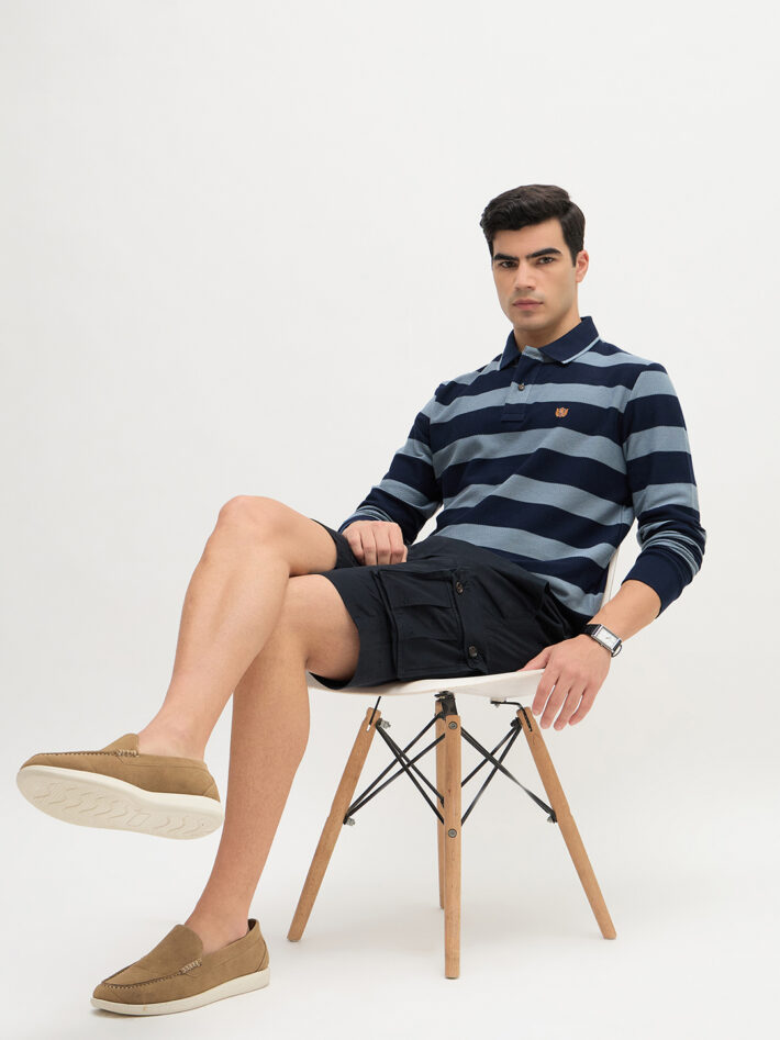 Textured Knit Stripe Polo - Image 6