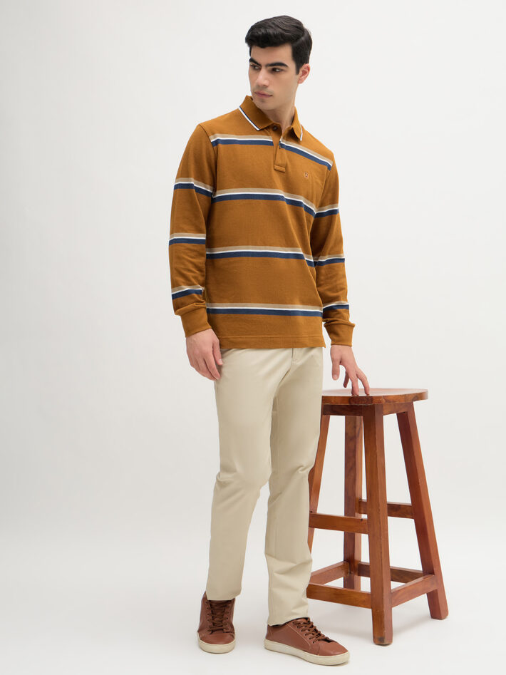 Waffle Knit Stripe Polo - Image 6