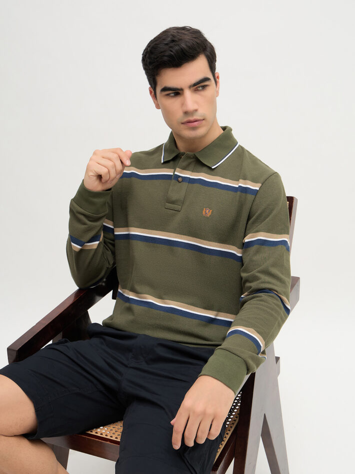 Waffle Knit Stripe Po - Image 6
