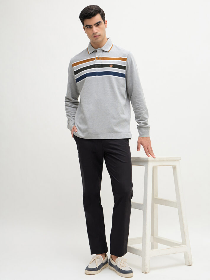 Pique Chest Stripe Polo - Image 5