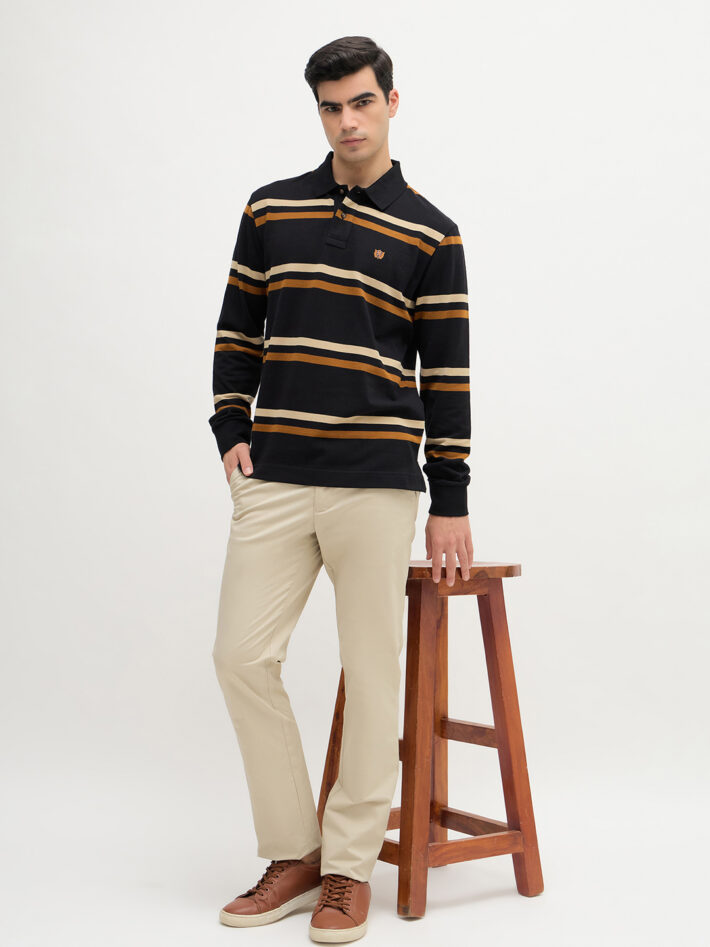 Horizontal Striped Polo Shirt - Image 6