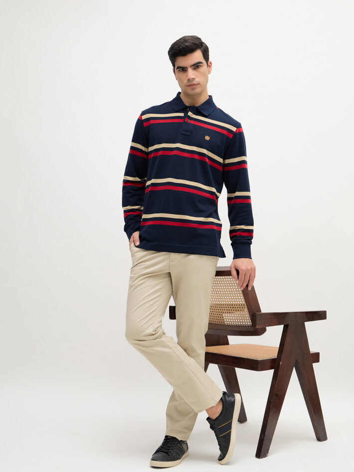 Horizontal Striped Polo Shirt - Image 6
