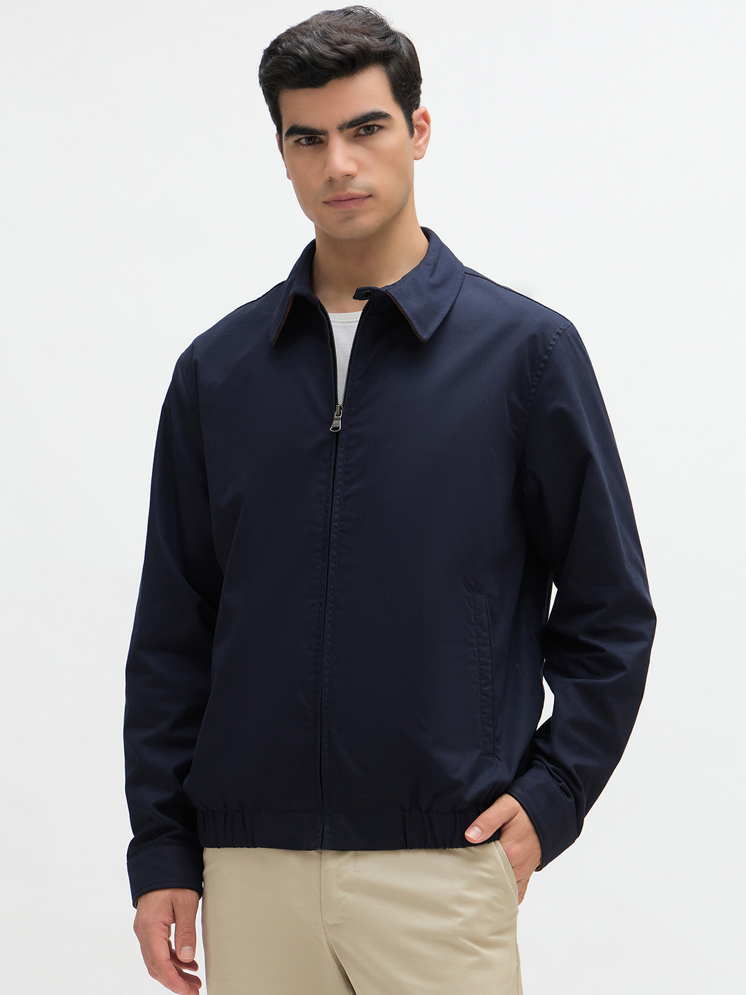 Solid Warm Zip Jacket
