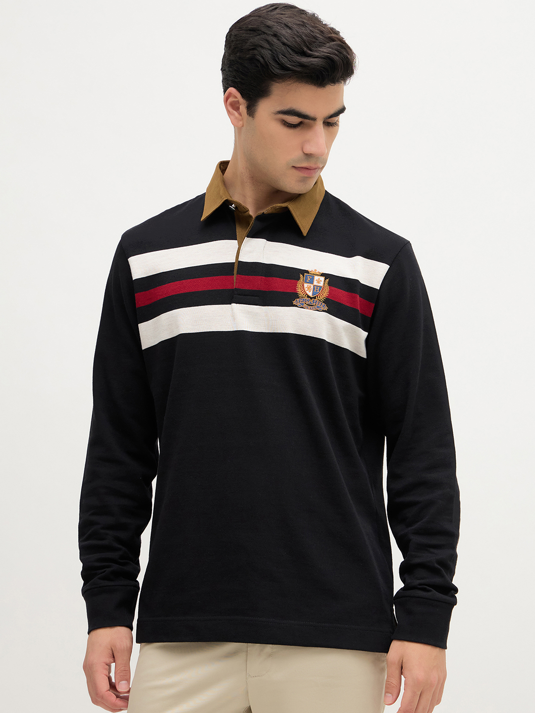 Chest Stripe Jersey Rugby Polo