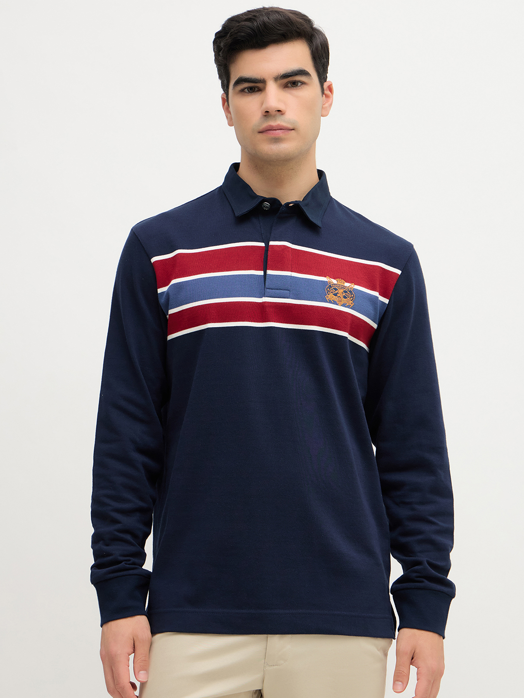 Chest Stripe Jersey Rugby Polo