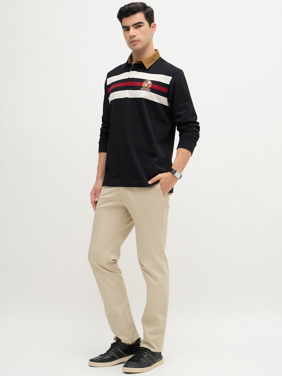 Chest Stripe Jersey Rugby Polo - Image 2