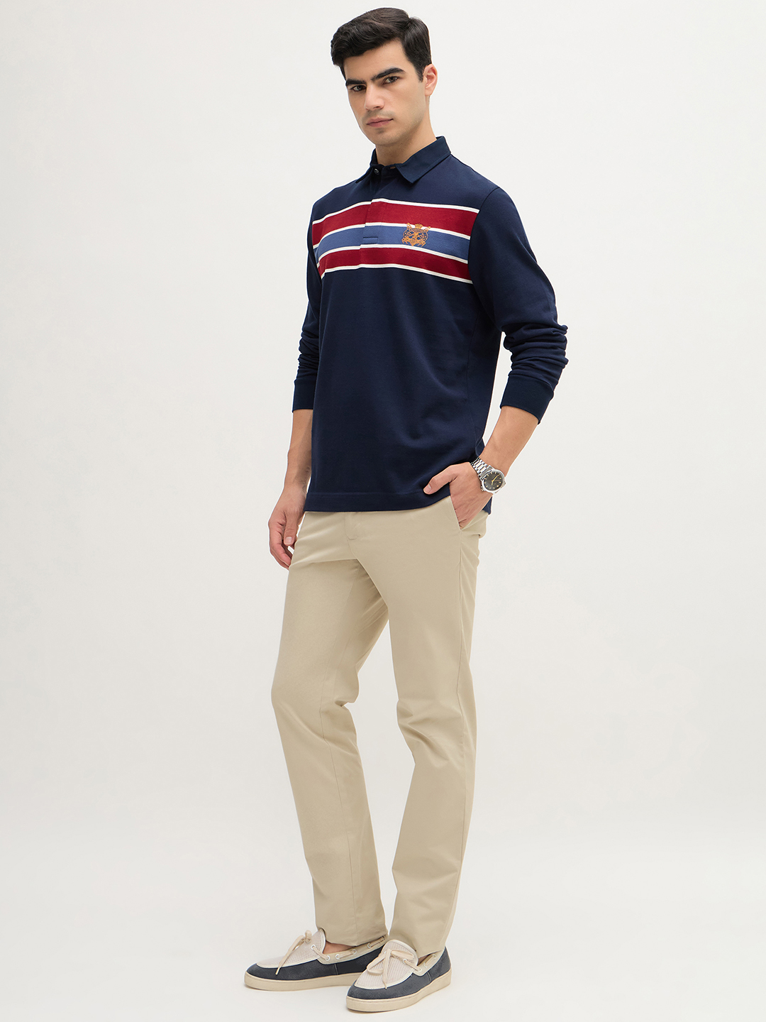 Chest Stripe Jersey Rugby Polo - Image 2